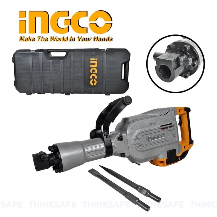 Máy đục bê tông INGCO PDB17008 công suất 1700W kèm 2 mũi đục 30mm tốc độ 1400bmp lực đập 50J Máy Khoan đục - Thinksafe