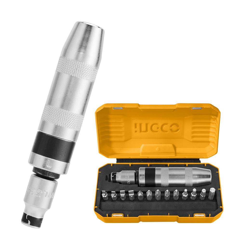 Bộ tua vít đóng 13 chi tiết INGCO HIDS1301 chất liệu thép crv, 13 chi tiết, Xử lý nhiệt, đầu vặn mạ niken - Thinksafe