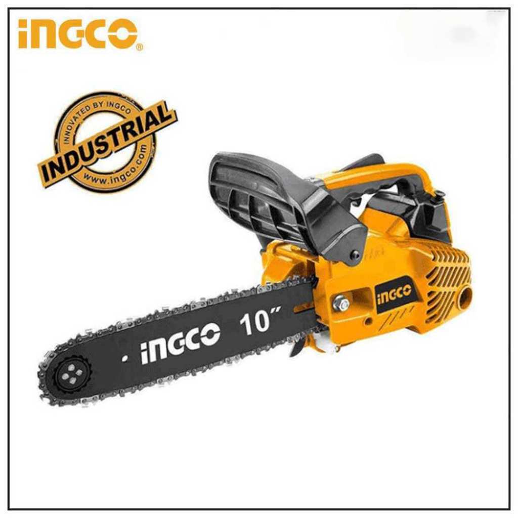 Máy cưa xích xăng INGCO GCS5261011: Dung tích 25.4cc, Công suất 1HP, Đường kính cắt 200mm, Động cơ 2 thì, Lưỡi cưa xích