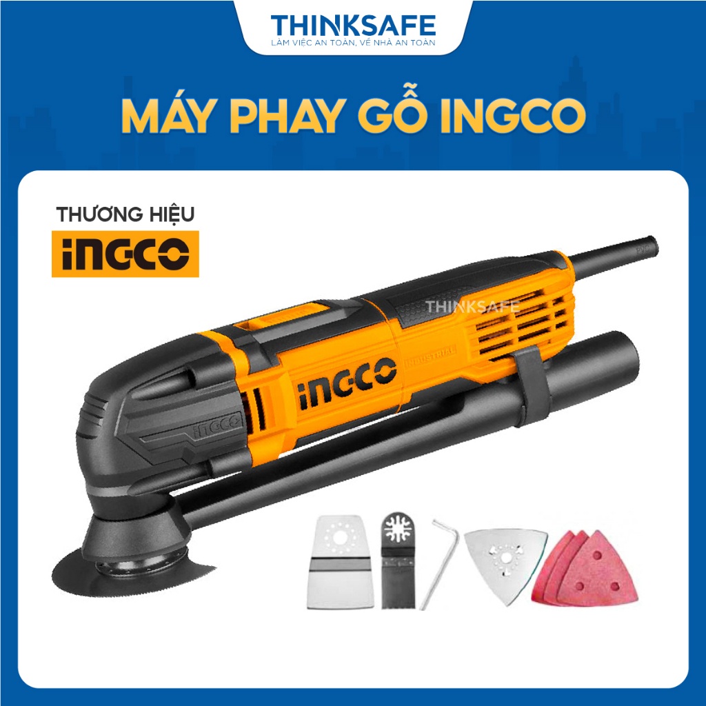 Máy cắt rung đa năng INGCO MF3008 220V, Công suất 300W, đầy đủ phụ kiện đi kèm - Thinksafe