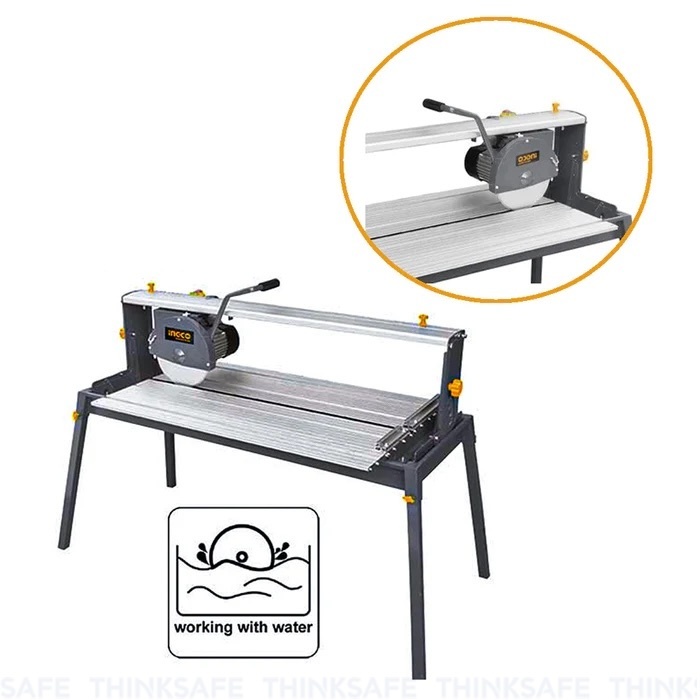 Máy cắt gạch bàn INGCO PTC11002 1100W, lưỡi 250x25.4mm, bàn cắt 1060×510mm - Thinksafe