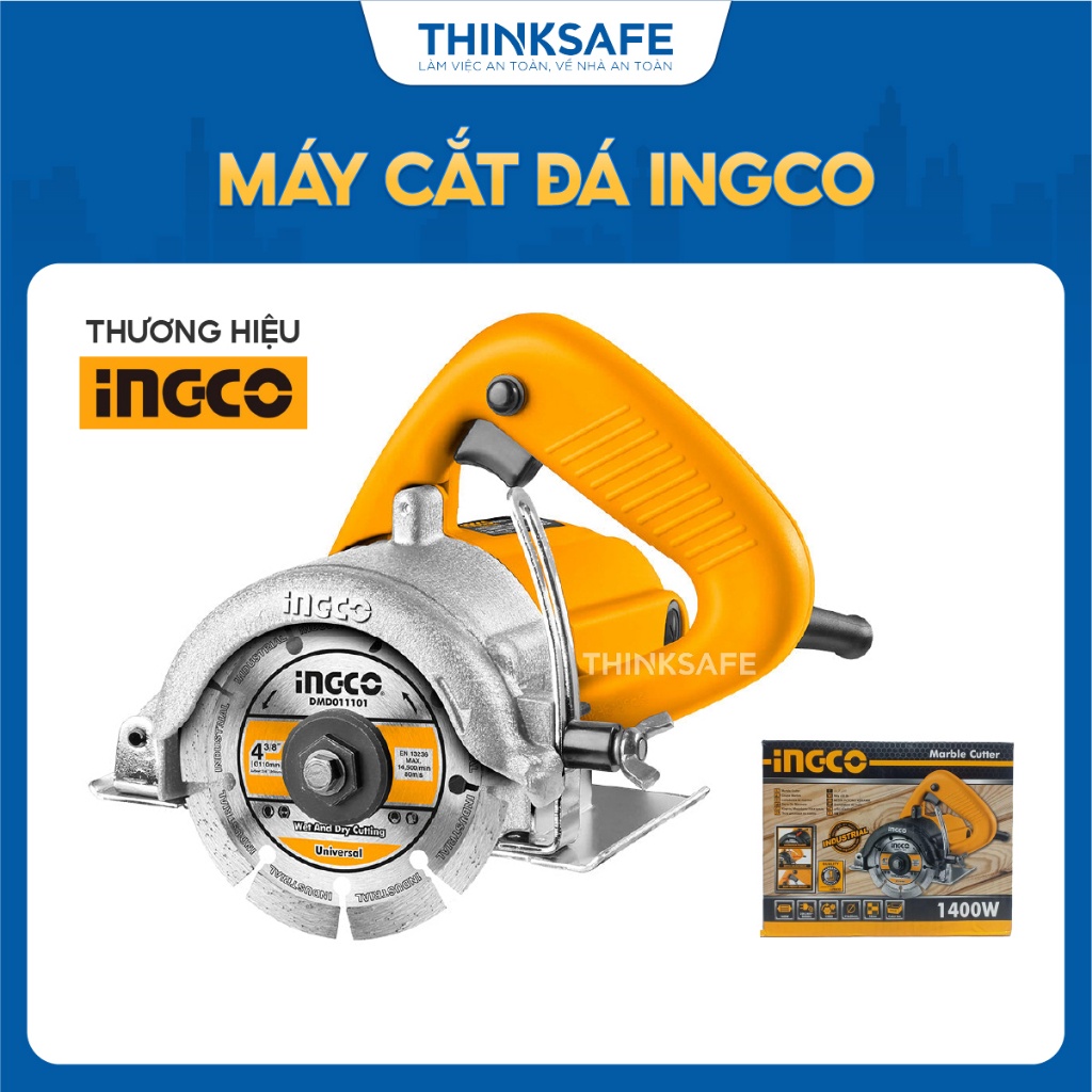Máy cắt đá INGCO MC14008 - Điện thế 220V, Công suất 1400W, Tốc độ 13000 v/p, lưỡi 110mm x 20mm - Thinksafe