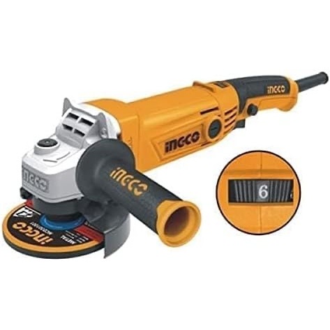 Máy mài góc INGCO AG7106-2  công suất 710W tốc độ không tải 2500rpm đĩa mài 100mm cốt mài M10, 1 tay cầm phụ - Thinksafe