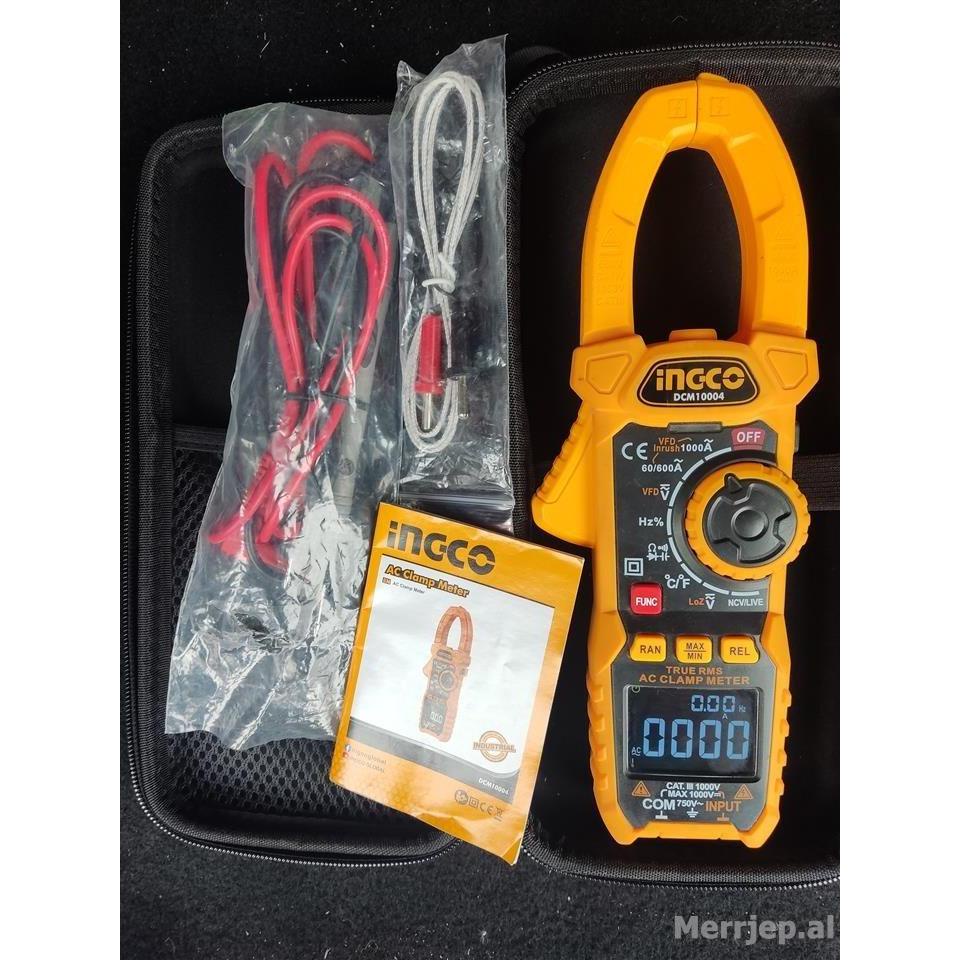 Đồng hồ kẹp AC/DC INGCO DCM10004, 6000 số đếm, đo AC 1000A, lưu dữ liệu, đèn nền và flash - Thinksafe