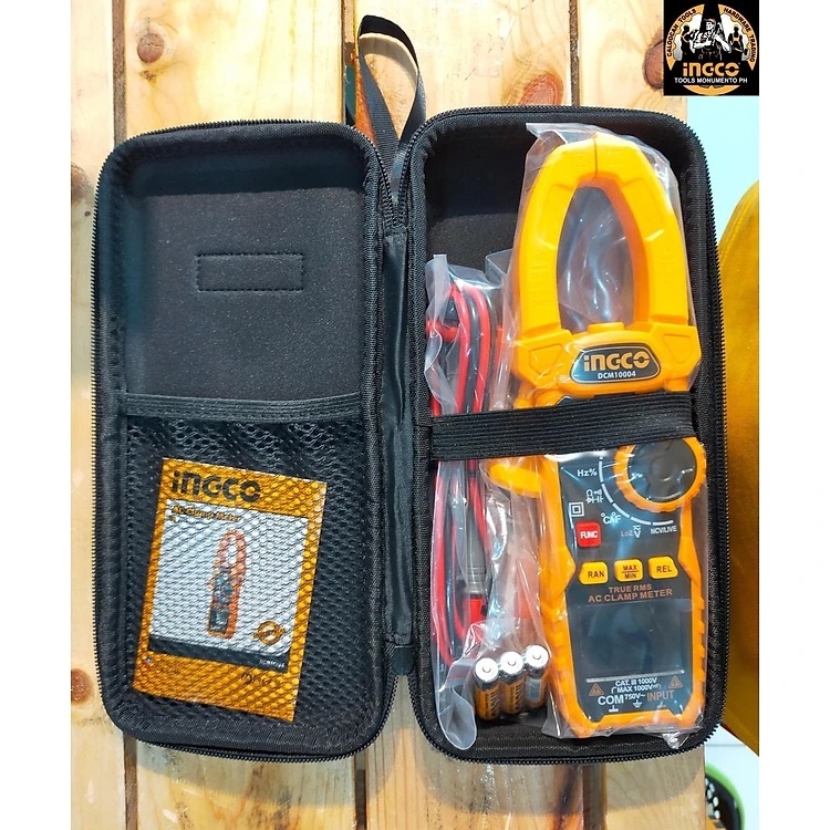 Đồng hồ kẹp AC/DC INGCO DCM10004, 6000 số đếm, đo AC 1000A, lưu dữ liệu, đèn nền và flash - Thinksafe