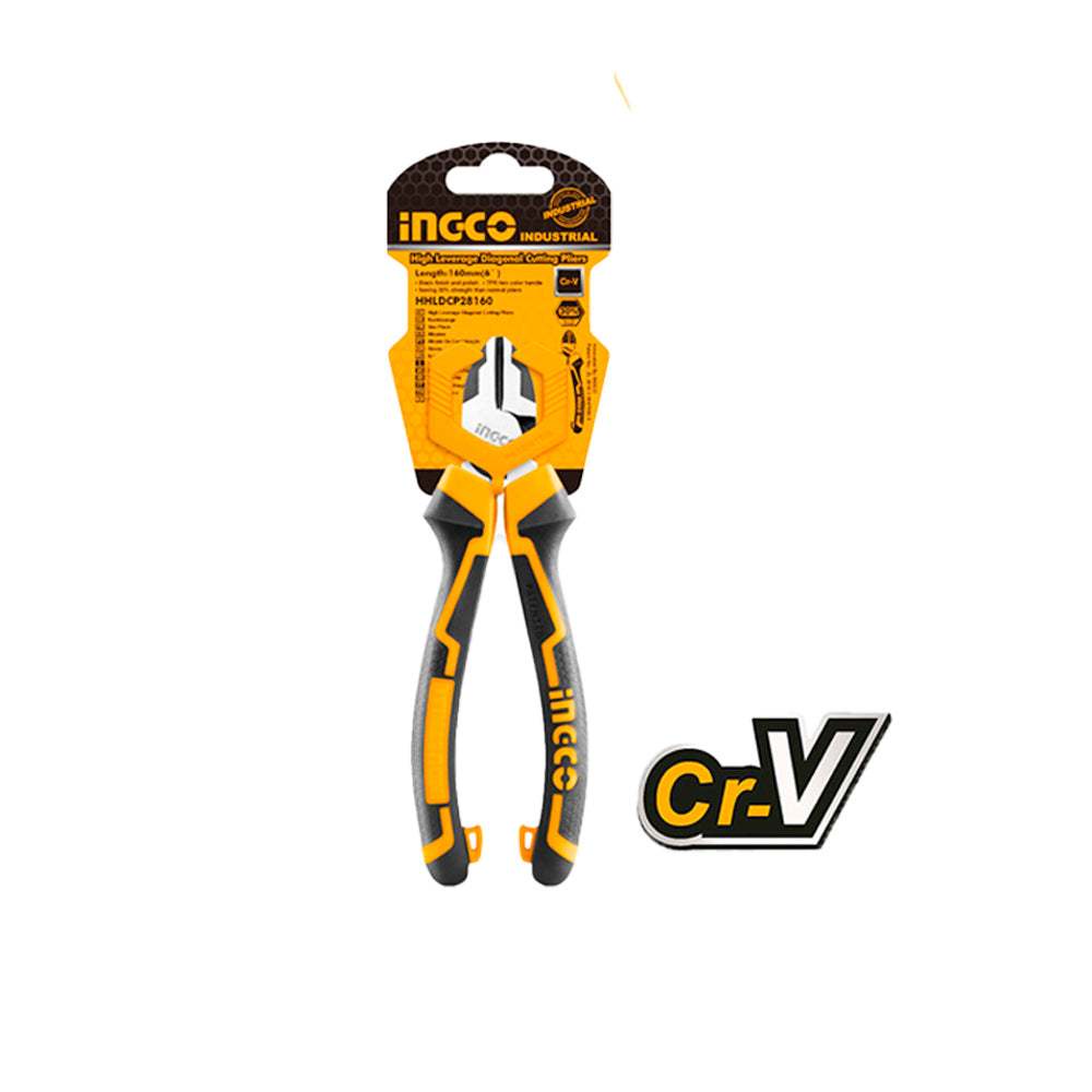 Kìm cắt cao cấp INGCO HHLDCP28160 6 inch 7 inch, thép CR-V, đen bóng, tay cầm hai màu - Thinksafe