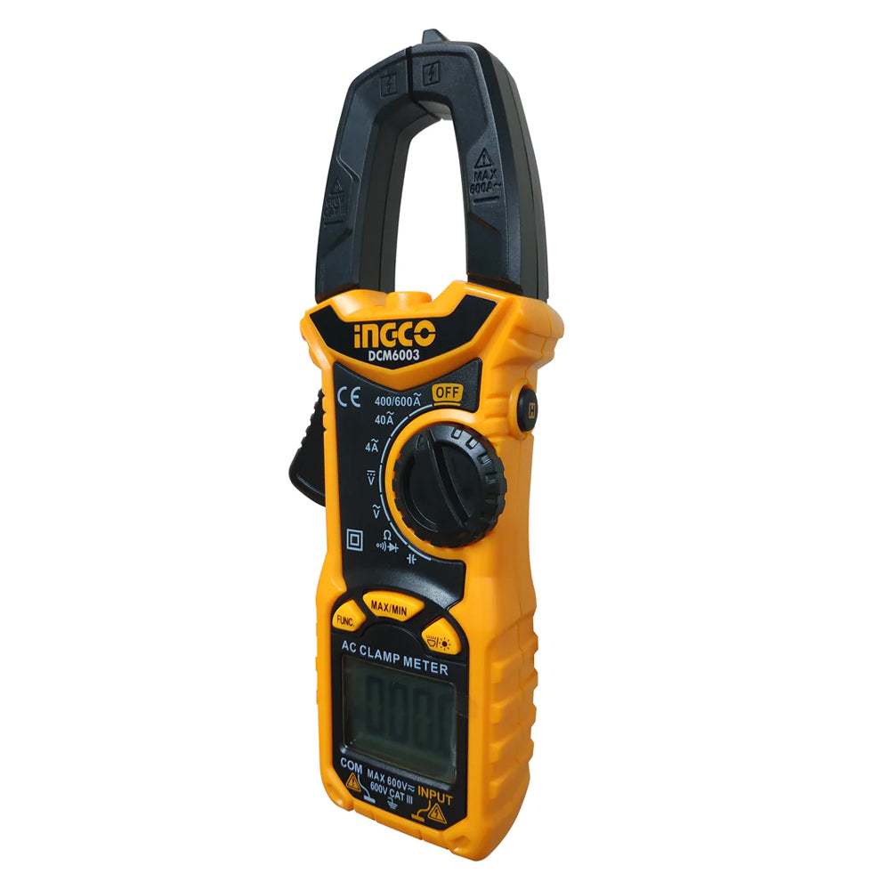Kìm đo AC kỹ thuật số INGCO DCM6003 6000 số đếm, lưu số liệu, đo dòng điện và điện áp AC, đèn nền và flash - Thinksafe