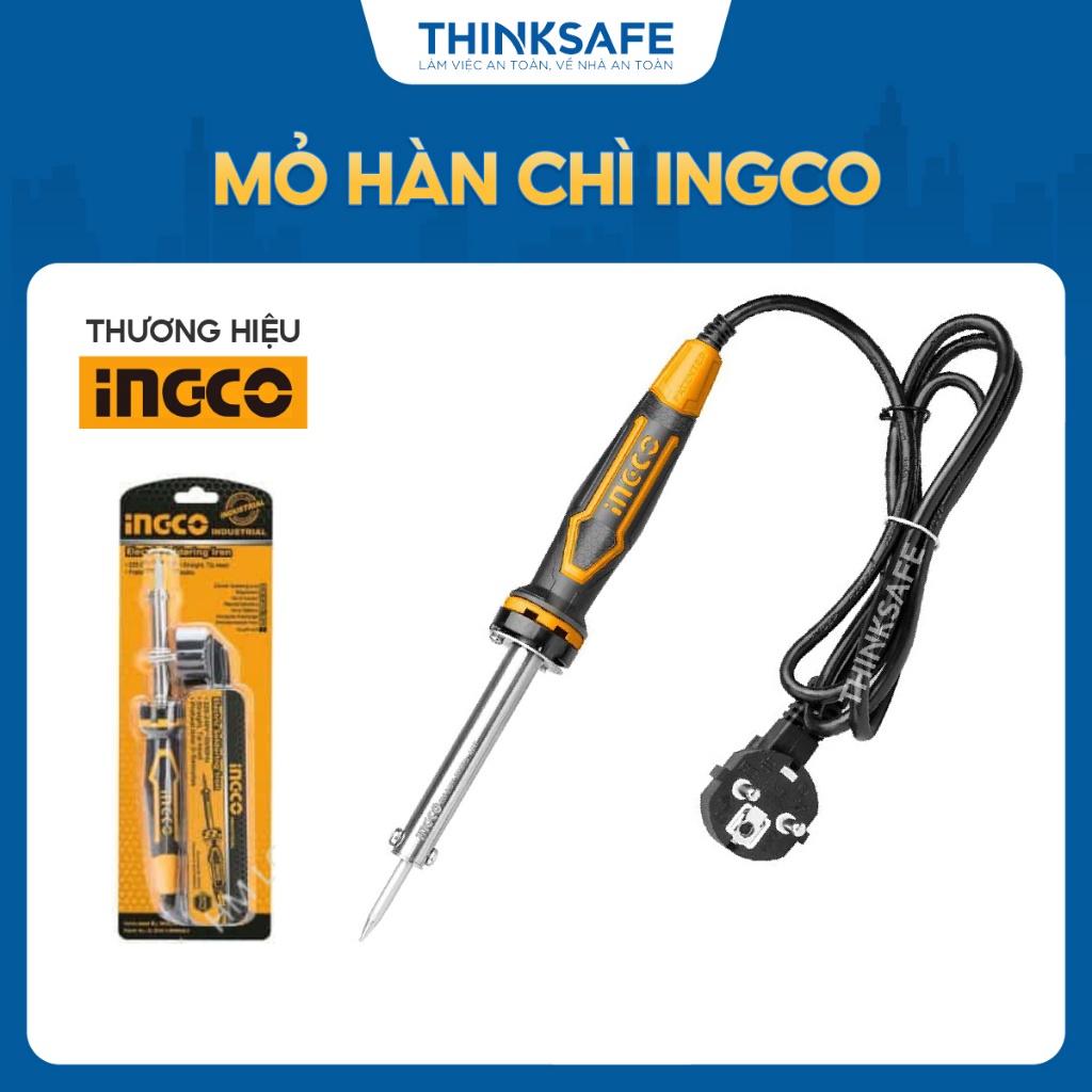 Mỏ hàn chì INGCO Hiệu suất ổn định, điện áp 220-240V, công suất 40W - 100W,  thời gian làm nóng 3 đến 5 phút -Thinksafe