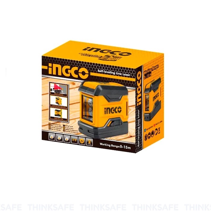 Máy đo mức cân bằng tia laser INGCO HLL156508, đo Laser hai chiều, trọng lượng 305g - Thinksafe