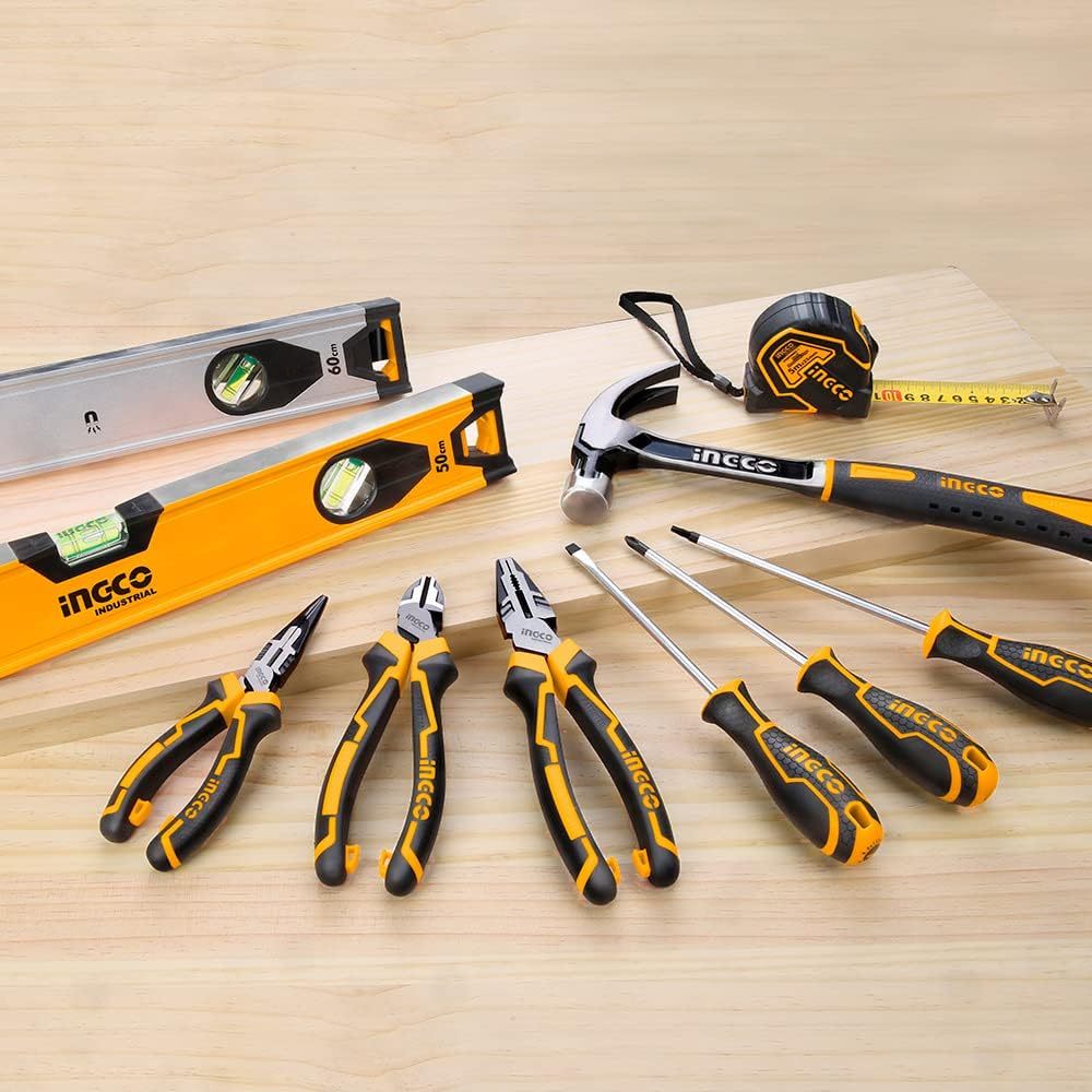 Bộ 3 Kéo Cắt Tole INGCO HTSNK0110, Tay Cầm TOTAL Mềm Hai Màu, Chiều Dài 250mm - Thép Carbon ≤1.2mm, Thép Không Gỉ ≤0.7mm
