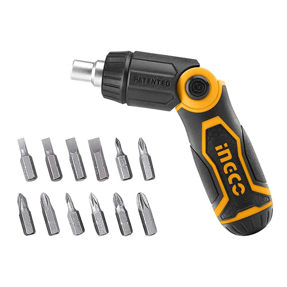 Bộ tua vít đa năng INGCO AKISD1208 Đầu vít thép hợp kim không gỉ, tay cầm chất liệu cách điện, chất liệu crv - Thinksafe