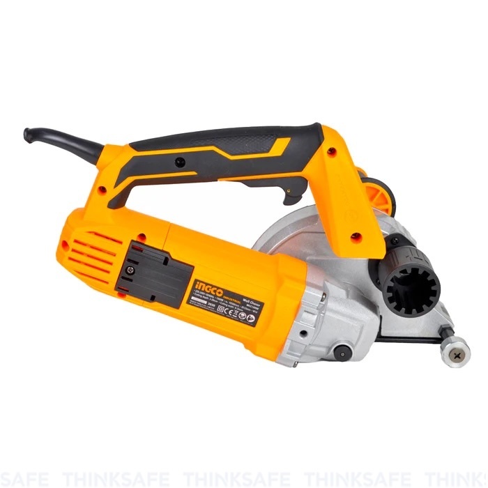 Máy cắt rãnh tường INGCO WLC15008 công suất 1500W, Đĩa cắt 125mm, Trục M14 - Bộ phụ kiện đầy đủ - Thinksafe