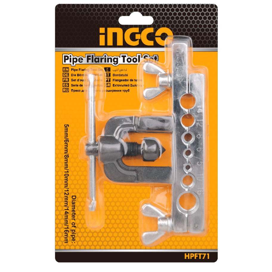 Bộ lã ống đồng INGCO HPFT71, Đường kính ống 5-16mm, cảo xoay mạ Cr, khung thép cứng, chịu lực tốt - Thinksafe