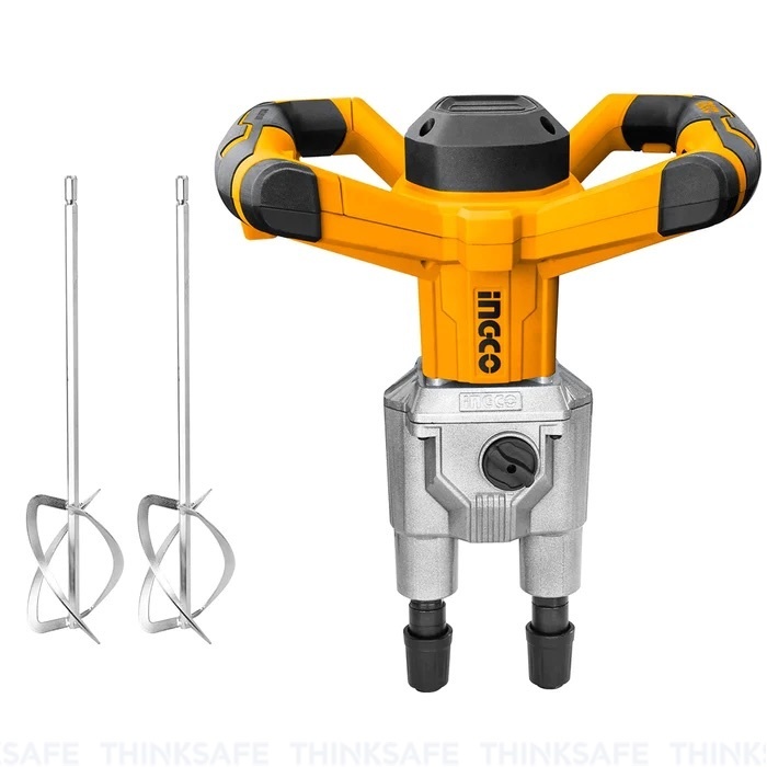 Máy trộn sơn INGCO MX214008 công suất 1400w nhông hộp số bằng nhôm hợp kim, cốt trộn M14 kèm 1 cần trộn sơn - Thinksafe
