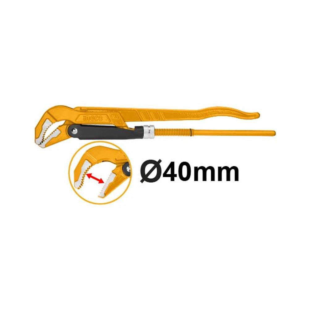 Mỏ lết 45 độ kiểu Thủy Điển INGCO HPW04013, 25mm, Kích thước 1