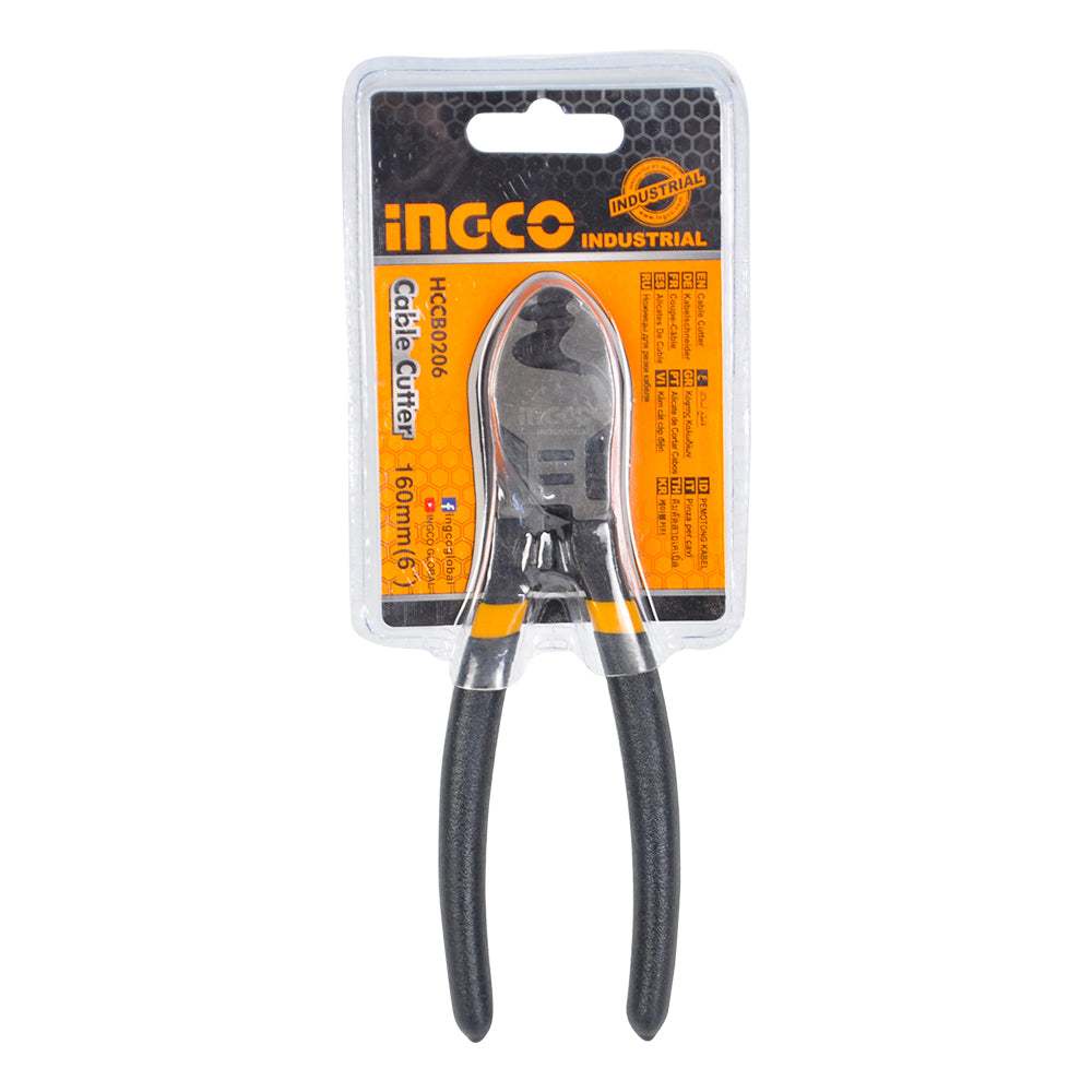 Kìm cắt cáp điện INGCO HCCB0206 Size 6 inch/160mm Thép carbon 55# đen bóng - Thinksafe