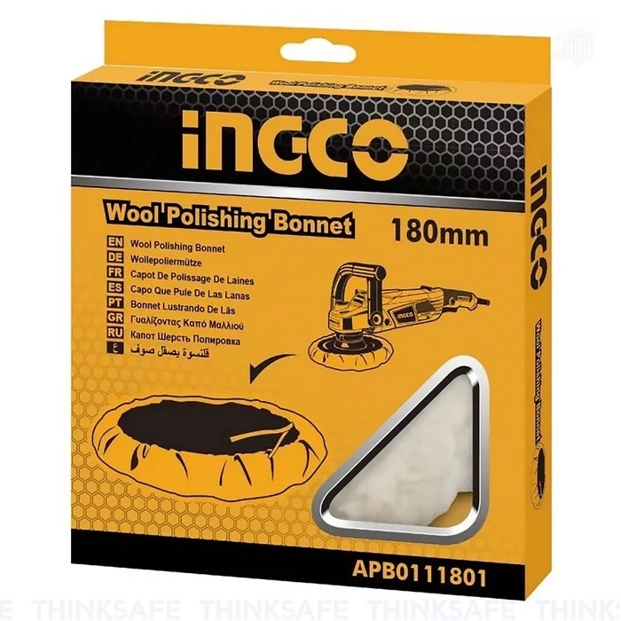 Nỉ đánh bóng INGCO APB0111801 kích thước 180mm chất liệu len thật - Thinksafe