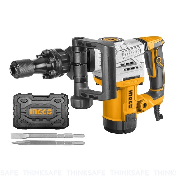 Máy đục bê tông INGCO PDB13008 công suất 1300W, chống rung, tốc độ đập 3800bmp, lực đập 20J Máy khoan đục - Thinksafe