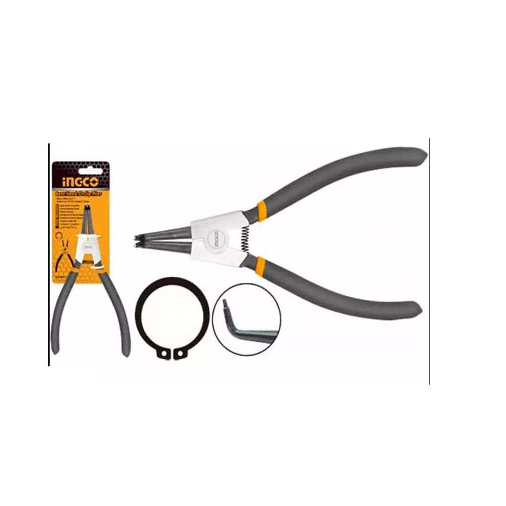 Kìm mở vòng trong INGCO HCCP011802 7inch/180mm, đầu 1.8mm, thép carbon - Thinksafe