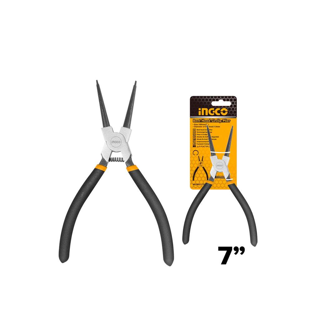 Kìm mở vòng trong INGCO HCCP011802 7inch/180mm, đầu 1.8mm, thép carbon - Thinksafe