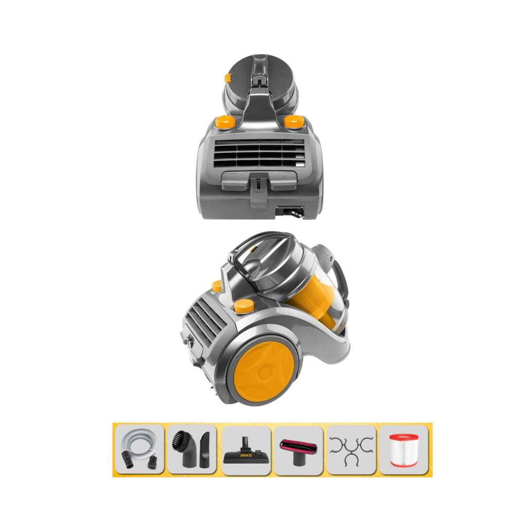 Máy hút bụi INGCO VC20258 2000W, Motor dây đồng, Công suất hút 260~330W, Sơn tĩnh điện, Dung tích 2.5L - Thinksafe