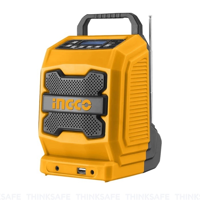 Radio công trường pin 20V INGCO CJRLI2001, loa 3W Bluetooth 4.0, không bao gồm pin và bộ sạc - Thinksafe