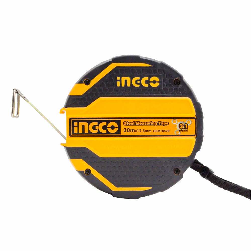 Thước dây sợi thủy tinh 20m 30m 50m INGCO HFMT8120 Tỷ lệ 3-1 tua nhanh, Đơn vị đo: mét và inch - Thinksafe