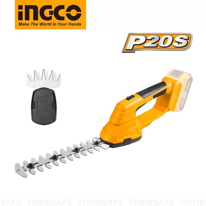 Máy cắt tỉa hàng rào pin 20V INGCO CSTLI2001, lưỡi cắt laser SK5 200mm, cắt tối đa 550mm, di chuyển hai lưỡi - Thinksafe