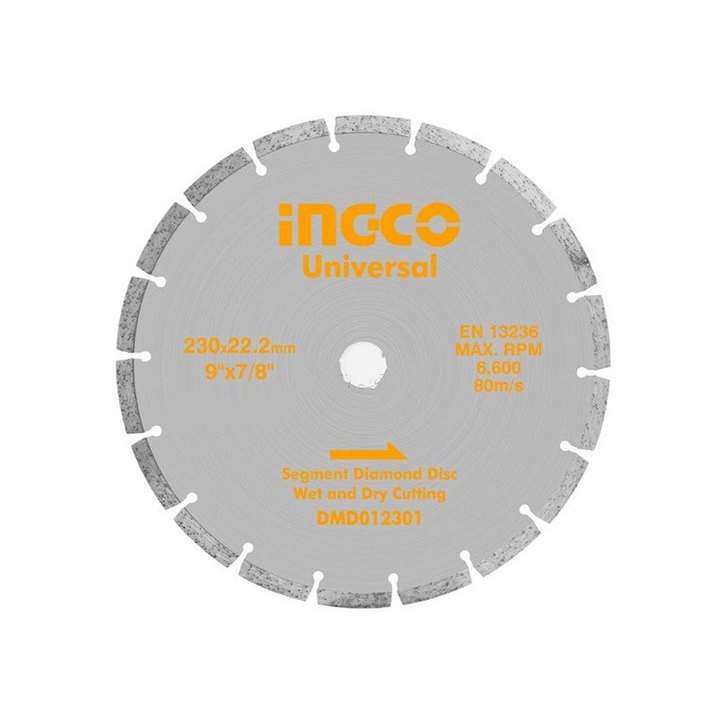 Đĩa cắt nhựa đường INGCO DMD064051, Kích thước 405mm x 25.4mm, Độ rộng lưỡi 10mm, Hợp kim trên lưỡi được hàn bằng laser