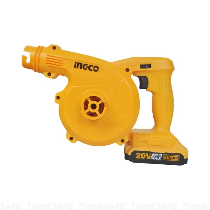 Máy thổi bụi pin 20V INGCO CABLI200181, Lưu lượng khí tối đa 2.7m³/phút, Kèm 1 pin 2.0Ah và 1 sạc - Thinksafe