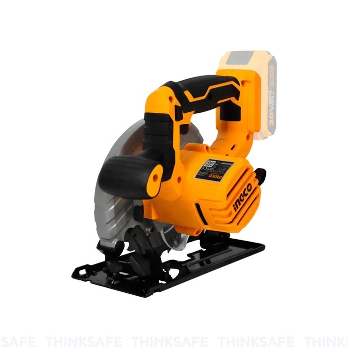 Máy cưa đĩa tròn pin 20V INGCO CSLI1651, Đường kính lưỡi cưa 165mm, Điều chỉnh cắt sâu và nghiêng, Kèm lưỡi cưa 165mm
