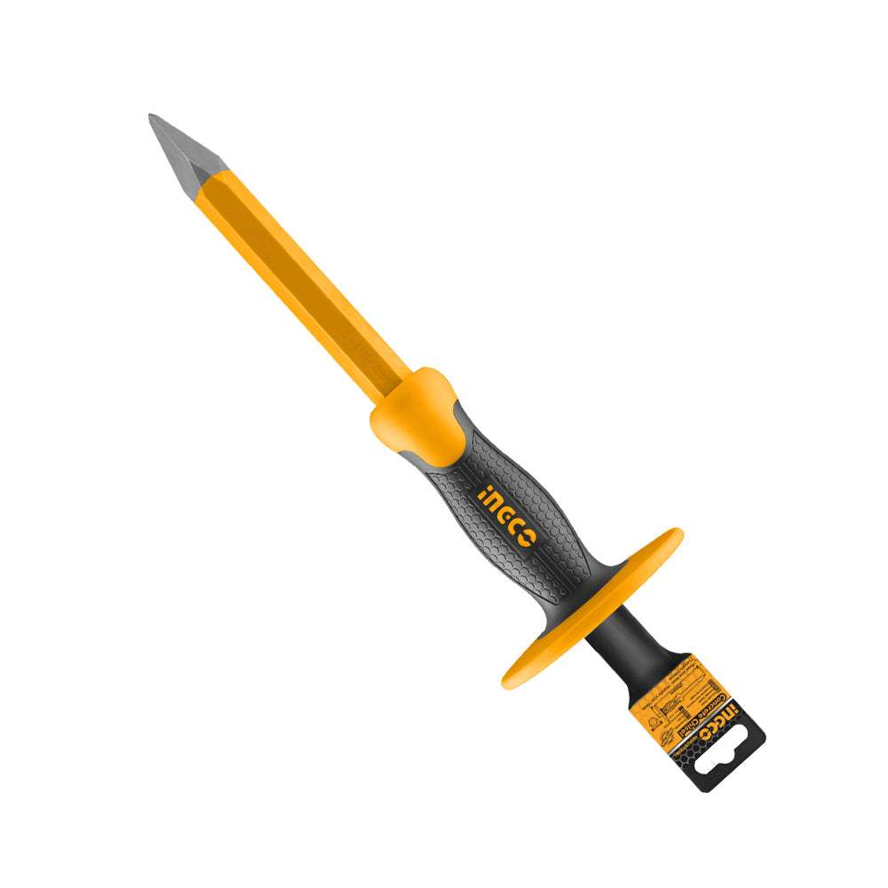 Đục bê tông nhọn INGCO, Rộng đầu 4mm, Tay cầm 16-19mm, Dài 254mm - Thinksafe