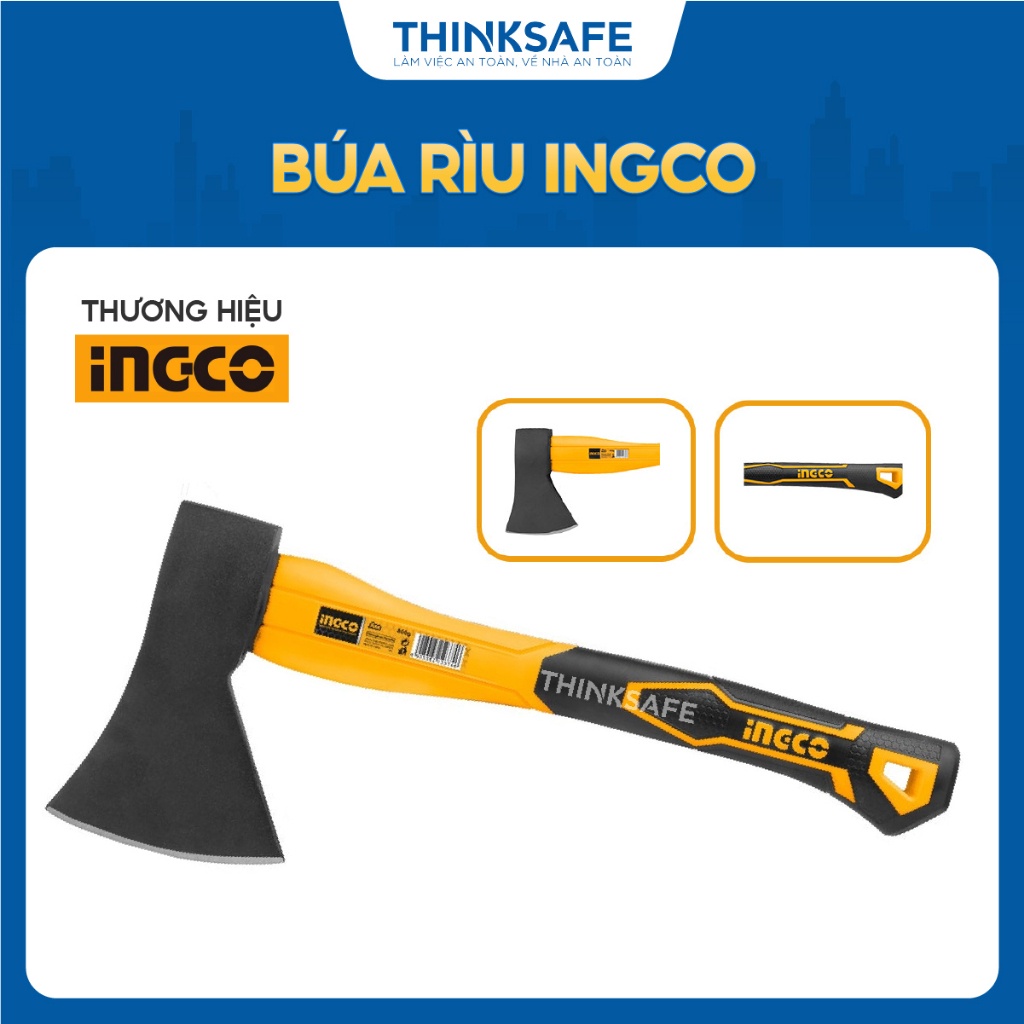 Búa rìu INGCO chịu nhiệt, thép carbon 45#, đầu búa nặng 600g đến 1250g - Thinksafe