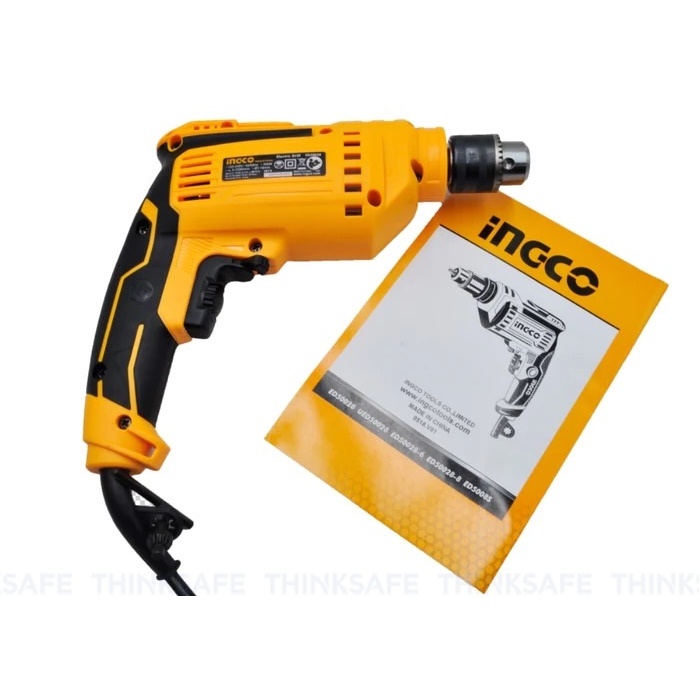 Máy Khoan Điện INGCO ED2808 220-240V, Đầu Khoan Tự Động 10mm, Điều Tốc, Công Tắc Đảo Chiều - Thinksafe