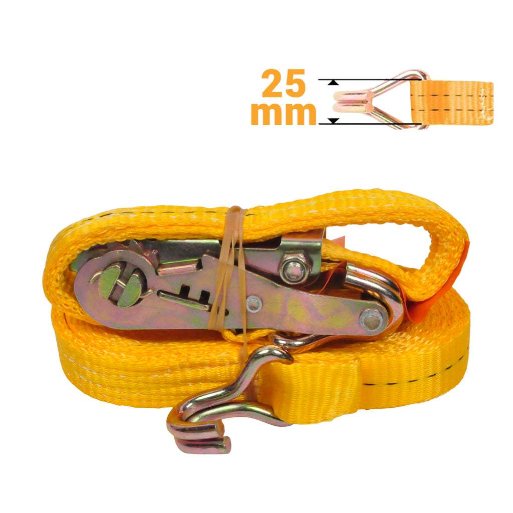 Dây đai cẩu hàng 1,5 - 3 tấn INGCO Độ rộng 25mm, tăng đơ điều chỉnh, Chịu lực mạnh Dây cảo chằng hàng - Thinksafe