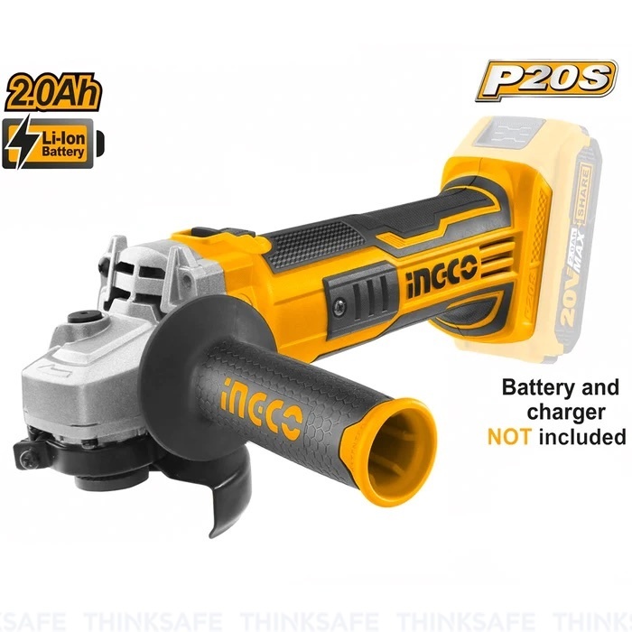 Máy mài góc pin 20V INGCO CAGLI1001, đĩa mài 100mm, trục chính M10 - Thinksafe
