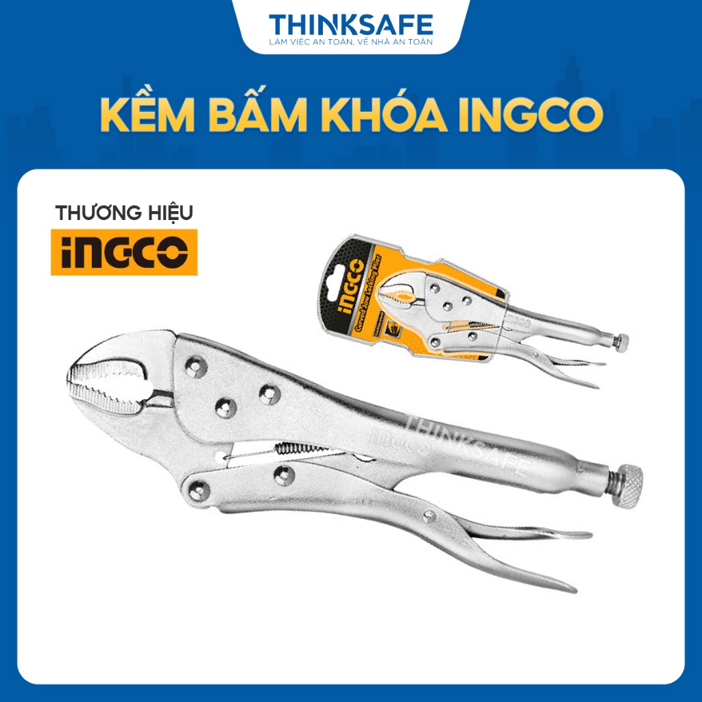 Kềm bấm chết INGCO HCJLW0210 Thép carbon 10 inch HRC38°-HRC48° mạ Niken - Thinksafe