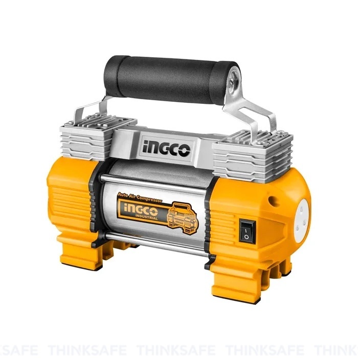 Dụng cụ kiểm tra hơi lốp xe ô tô INGCO AAC2508 18A 120PSI - Nguồn điện 12V, Áp suất, Ống dẫn 5M, Xylanh 30mm - Thinksafe