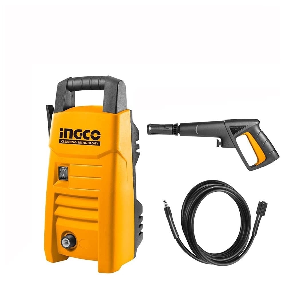 Xịt rửa INGCO điện áp 220V, Motor Chổi than, Dây Nhôm, Công suất 1200W, Áp suất 90Bar, Tự động ngưng - Thinksafe