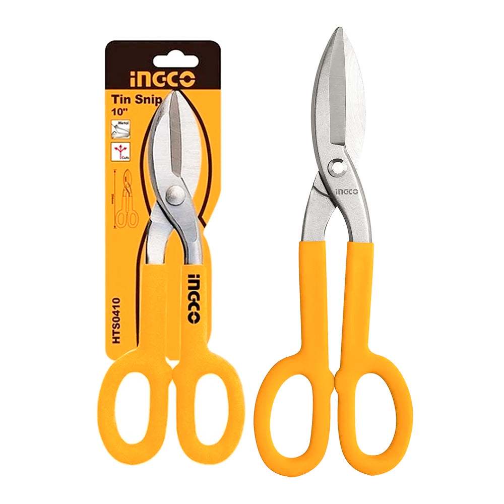 Kéo cắt tole INGCO HTS0410, Size 10-12 inch, Độ dày cắt max: thép carbon ≤1.2mm và thép không gỉ ≤0.5mm - Thinksafe