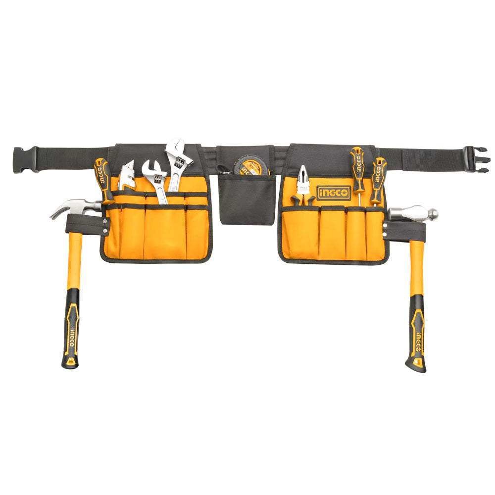 Giỏ đựng công cụ đeo lưng INGCO HTBP02031 - Dây đai điều chỉnh, 14 ngăn, chất liệu polyester 600D - Thinksafe