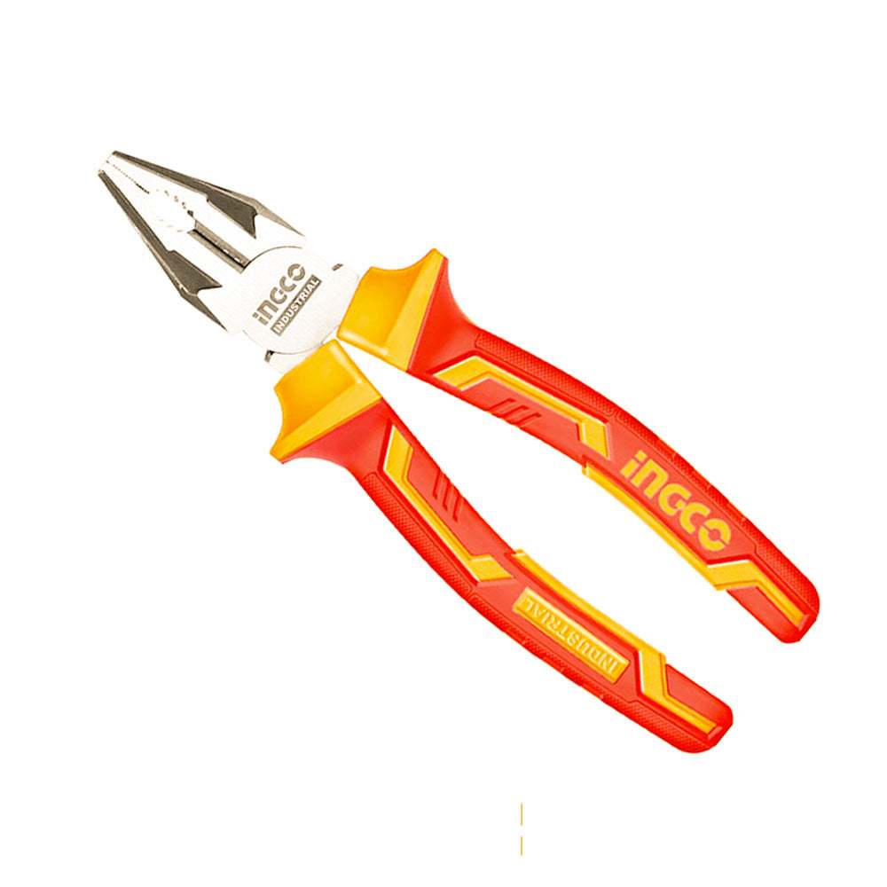 Kìm răng cách điện 6 - 8 inch INGCO HICP28168 đầu kềm được mạ đen và đánh bóng, Tay cầm cách điện 1000V -Thinksafe