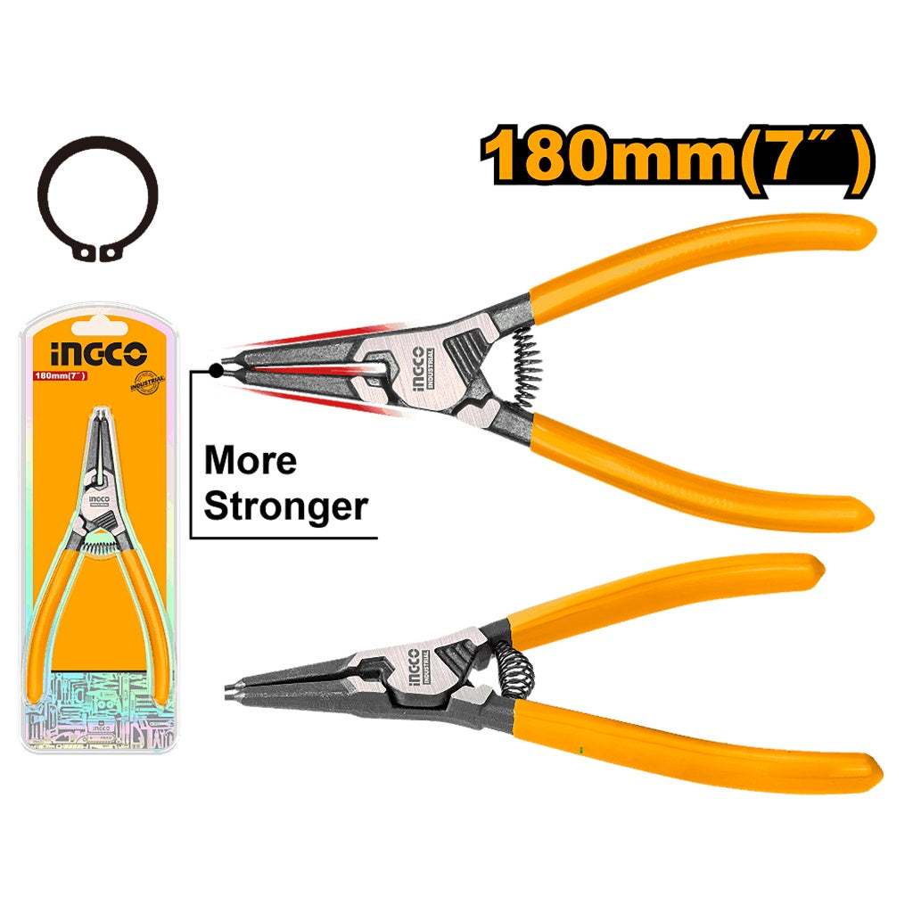 Kìm mở vòng mũi thẳng INGCO HCCP261803 7inch/180mm - Đầu 1.8mm thép carbon Thinksafe