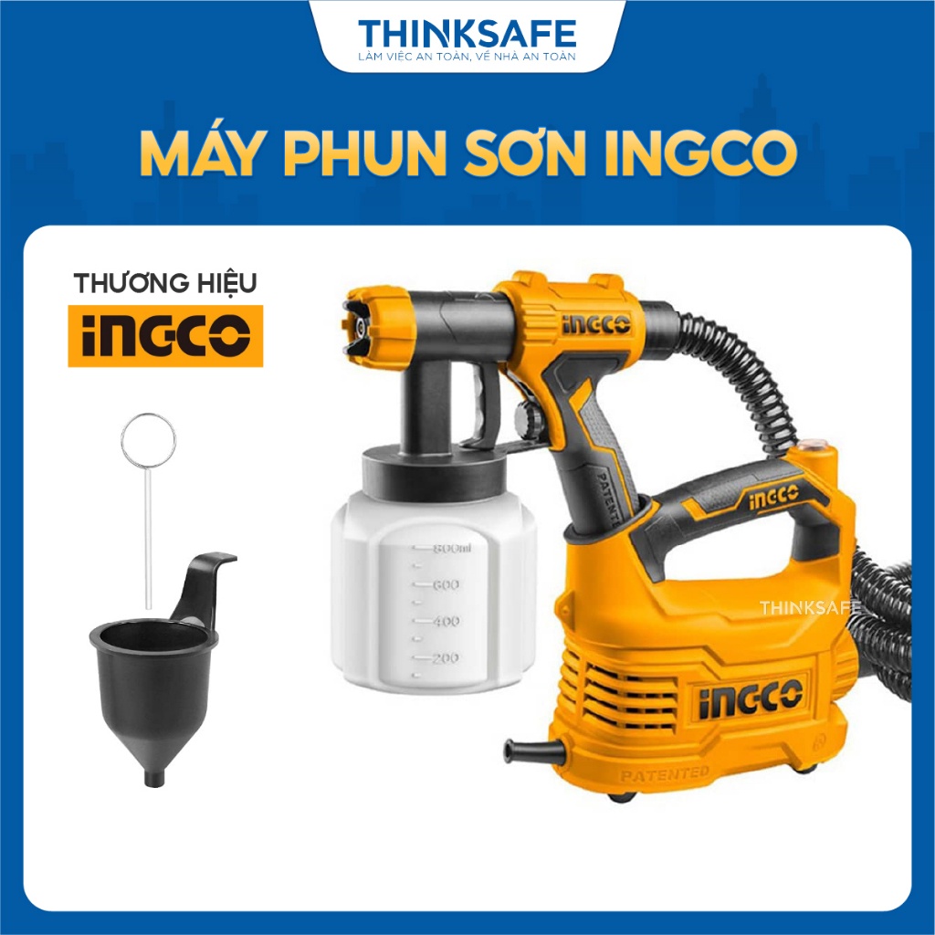 Máy phun sơn INGCO SPG5008 500W | Lưu lượng 850ml/phút | Bình chứa 800ml - Thinksafe