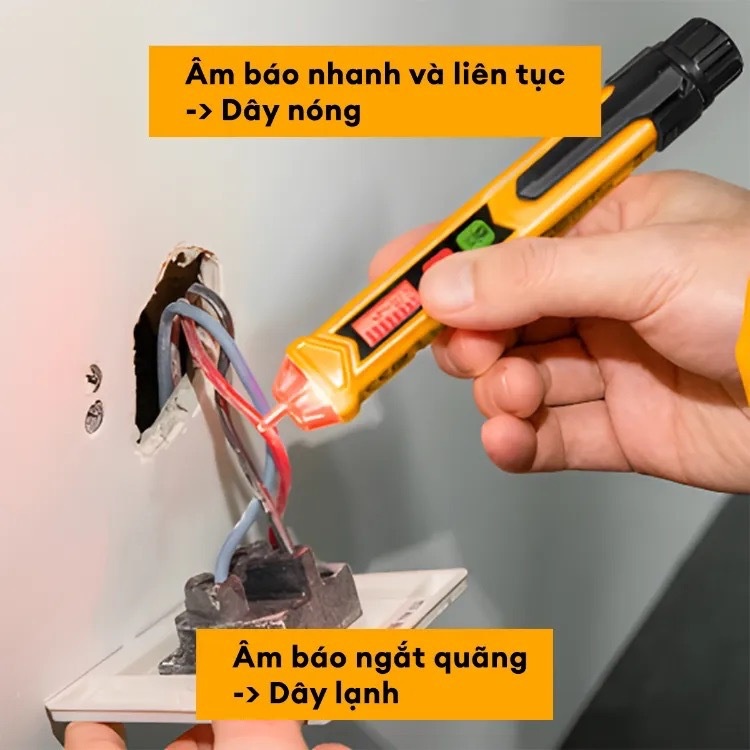 Đầu dò điện AC INGCO VD10003 - Tương thích với Điện áp AC từ 12V đến 1000V, Tần số 50/60Hz - Thinksafe