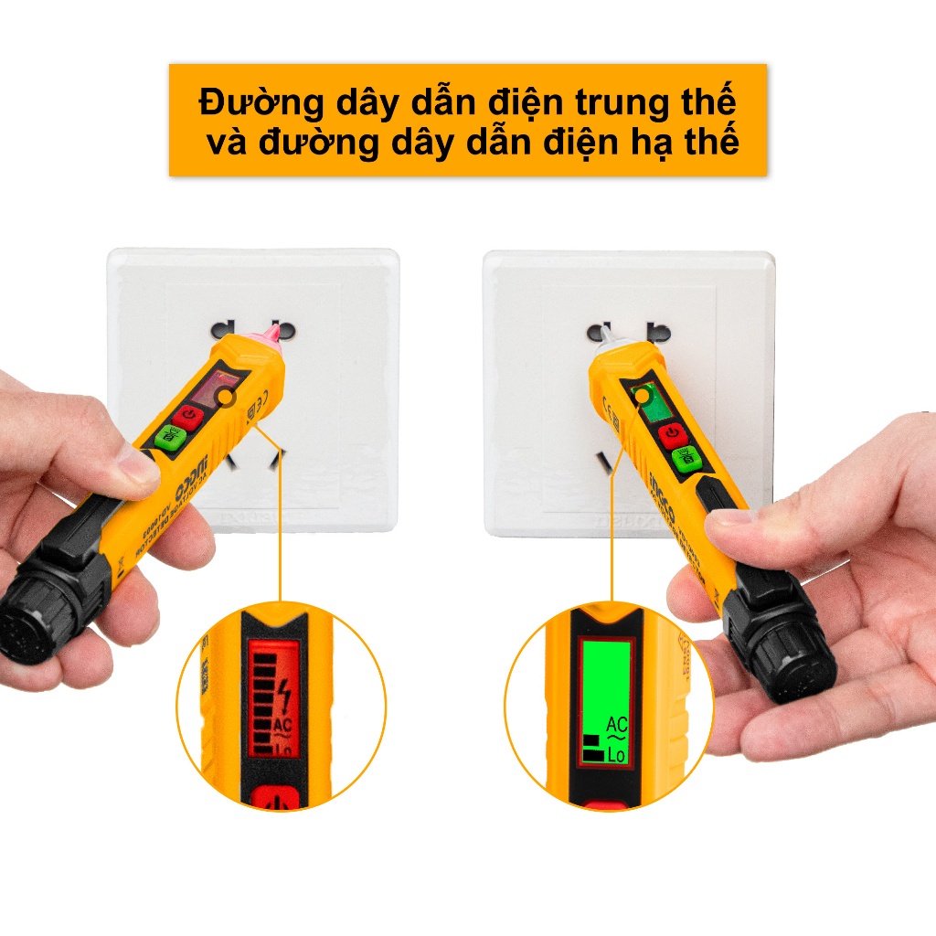 Đầu dò điện AC INGCO VD10003 - Tương thích với Điện áp AC từ 12V đến 1000V, Tần số 50/60Hz - Thinksafe