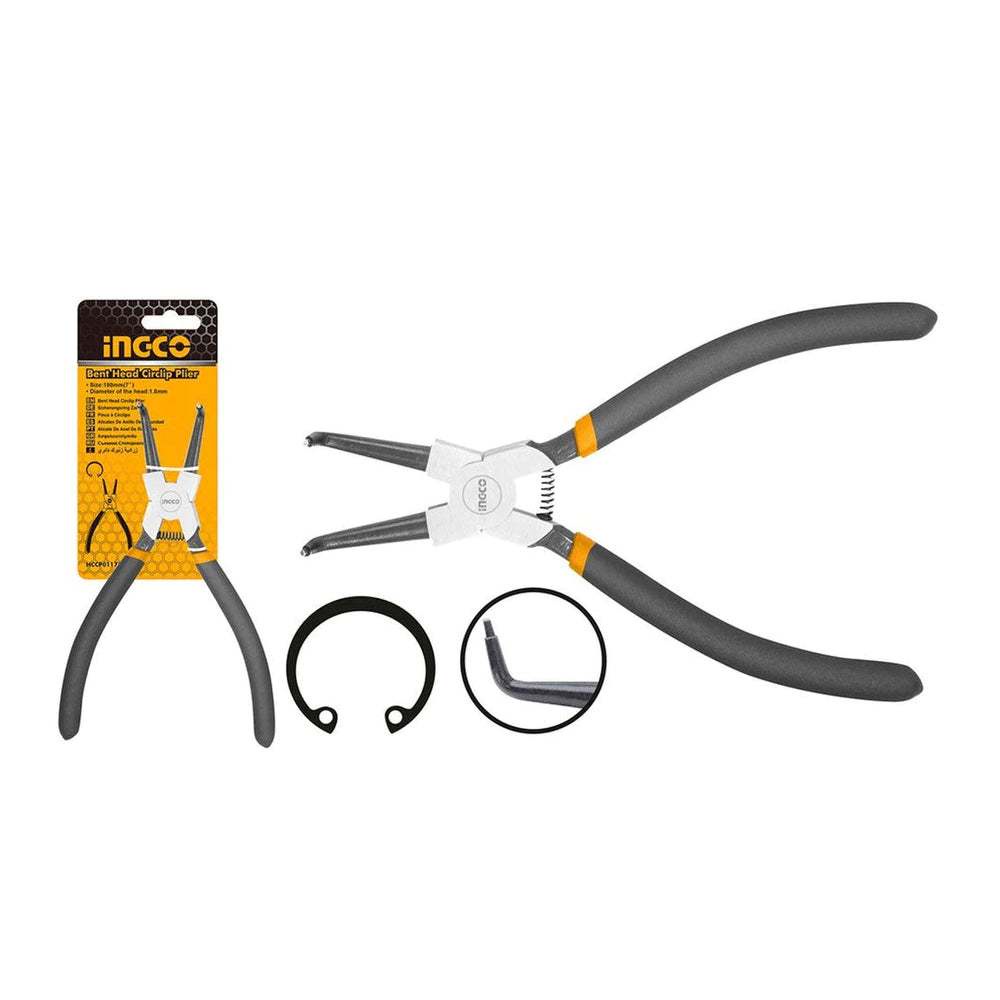 Kìm Mở Vòng Ngoài INGCO HCCP011801 7inch/180mm - Đầu 1.8mm Thép Carbon Thinksafe