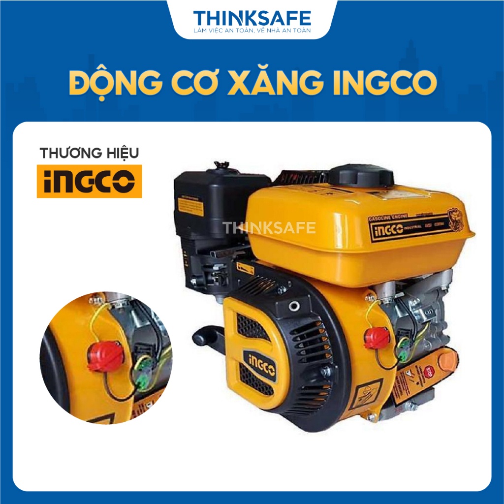 Động cơ dùng xăng INGCO loại động cơ 4 thì, tối đa 5.5 đến 13HP, dùng để gắn với máy bơm nước, máy nén - Thinksafe