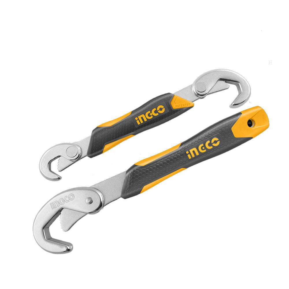 Bộ mỏ lết đa năng INGCO HBWS110808 - 1 miệng kép, 1 đầu miệng - Mạ crom Thinksafe