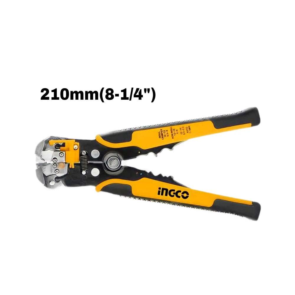 Kìm tự động đa năng INGCO HWSP102418 - Tước, cắt, bấm Cos, cắt dây đồng, nhôm Bấm đầu Cos cách điện 0,5-6mm² - Thinksafe